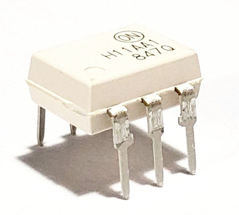 H11AA1M H11AA1 DIP-6 Through Hole AC Input Phototransistor Base DC Output Optocoupler 6-Pin Breadboard-Friendly IC