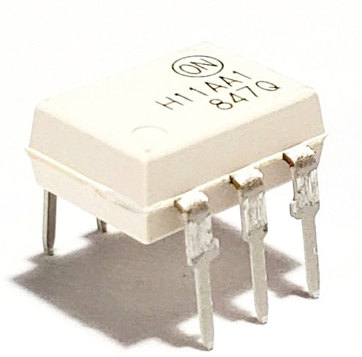 H11AA1M H11AA1 DIP-6 Through Hole AC Input Phototransistor Base DC Output Optocoupler 6-Pin Breadboard-Friendly IC