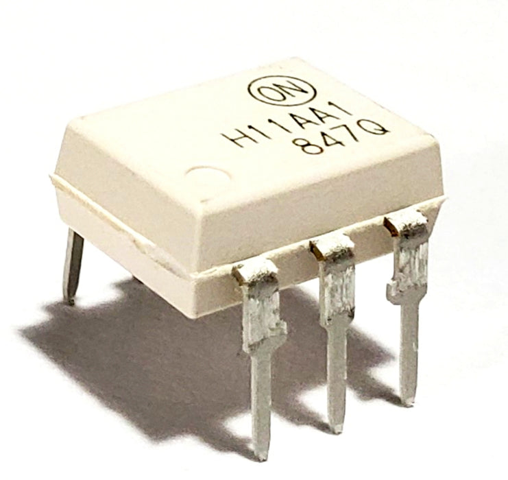 H11AA1M H11AA1 DIP-6 Through Hole AC Input Phototransistor Base DC Output Optocoupler 6-Pin Breadboard-Friendly IC