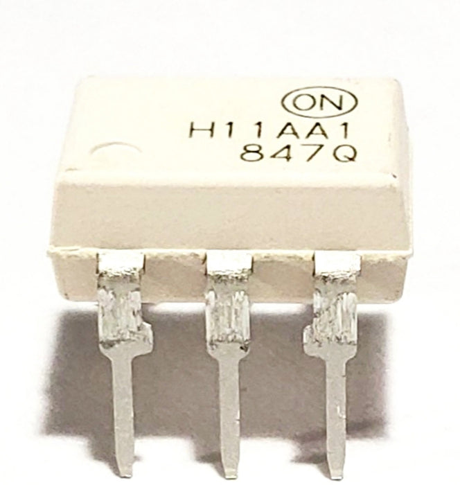 H11AA1M H11AA1 DIP-6 Through Hole AC Input Phototransistor Base DC Output Optocoupler 6-Pin Breadboard-Friendly IC