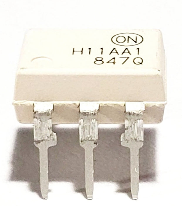 H11AA1M H11AA1 DIP-6 Through Hole AC Input Phototransistor Base DC Output Optocoupler 6-Pin Breadboard-Friendly IC