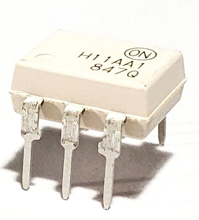 H11AA1M H11AA1 DIP-6 Through Hole AC Input Phototransistor Base DC Output Optocoupler 6-Pin Breadboard-Friendly IC