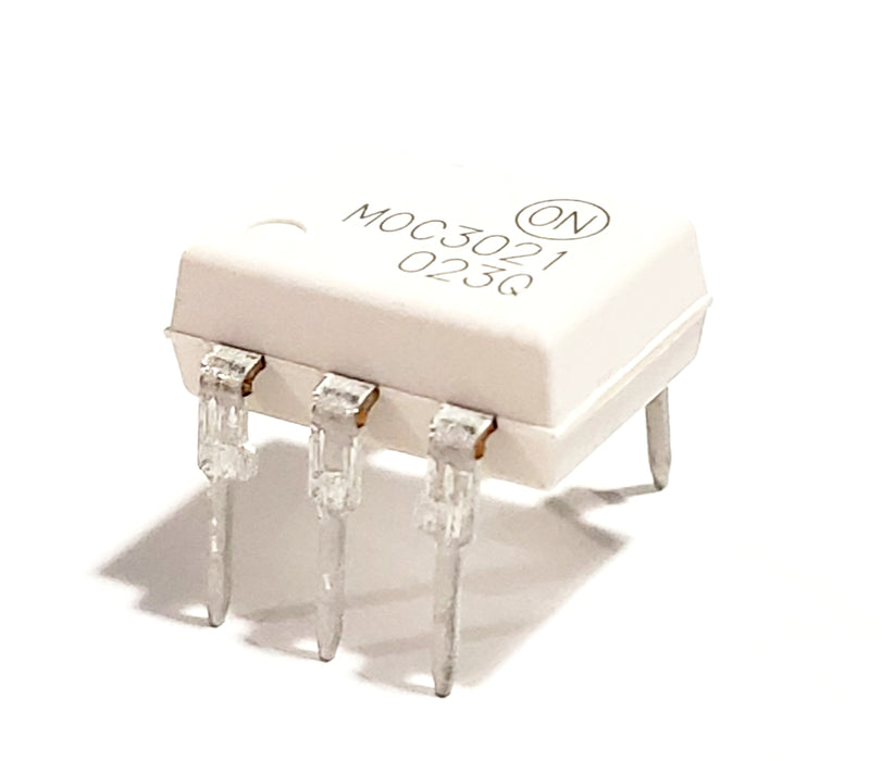 MOC3021M MOC3021 DIP6 Through Hole Random-Phase Triac Driver Output Optocoupler (400 V Peak) Phototransistor Opto Isolator Breadboard-Friendly