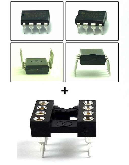 NE5532P + Sockets - Dual Operational Amplifier