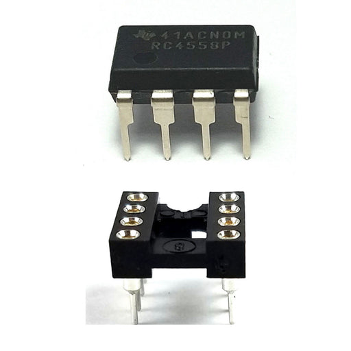 RC4558 + Socket Dual Operational Amplifier DIP-8