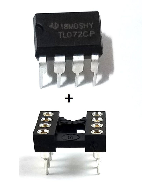 TL072CP + Socket Low Noise JFET Dual Op-Amp DIP-8