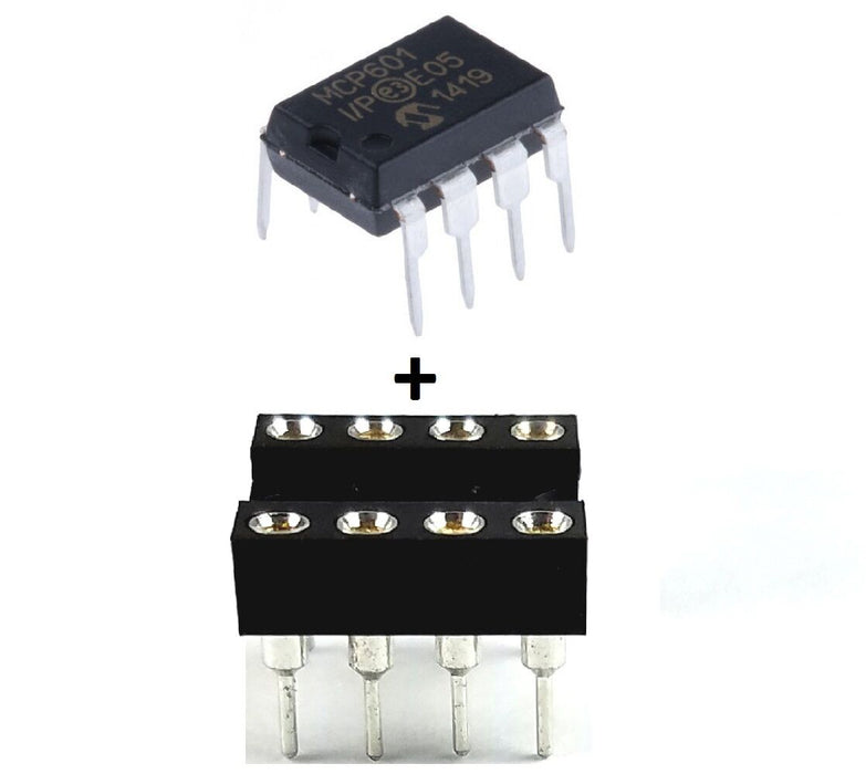 MCP601-I/P MCP601 + Socket - Single Supply CMOS Operational Amp