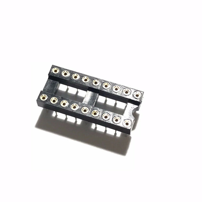 IC Sockets DIP-18 Machined Round Contact Pins Holes 2.54mm DIP18 DIP 18