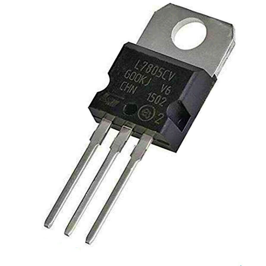 100 PCS LM7805 L7805 7805 Voltage Regulator IC TO-220 - 5V Regulator Bulk Pack