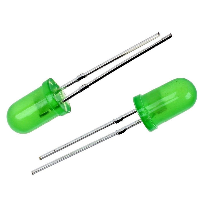 Green LED 5mm Round Wide Angle Diffused LED Light Emitting Diode Bright PCB