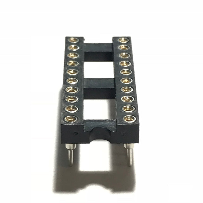 IC Sockets DIP-20 Machined Round Contact Pins Holes 2.54mm DIP20