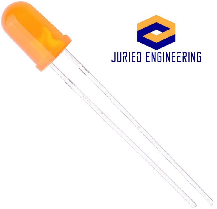 Orange LED 5mm Round Wide Angle Diffused LED Light Emitting Diode Bright PCB
