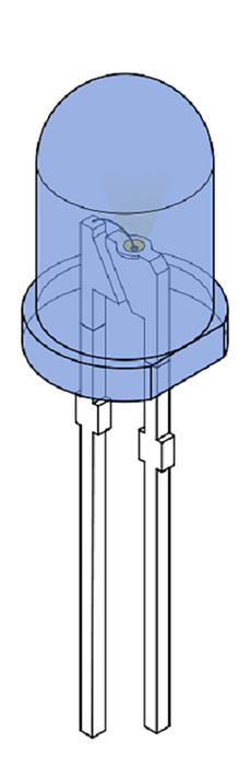Blue LED 5mm Long-Life, Professional Quality LED 5mm Round Wide Angle Diffused LED Light Emitting Diode Bright PCB