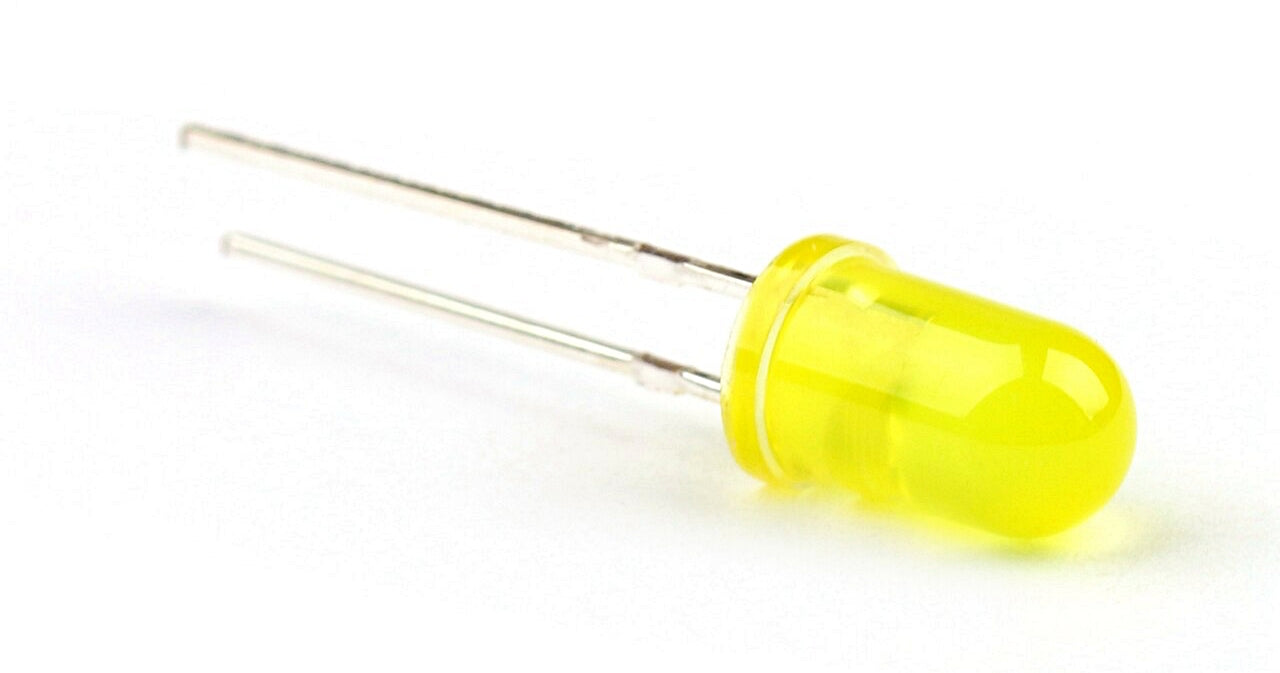 Yellow LED 5mm Round Wide Angle Diffused LED Light Emitting Diode Bright PCB