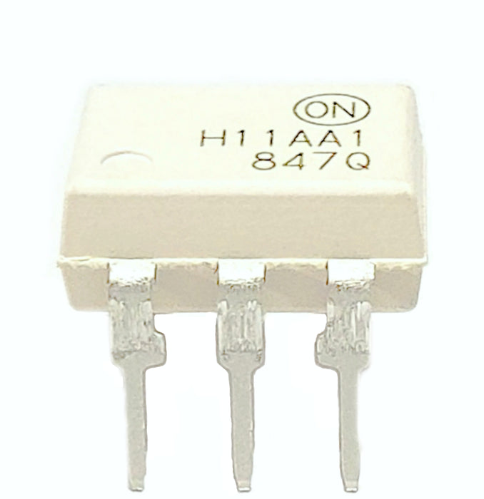 H11AA1M H11AA1 DIP-6 Through Hole AC Input Phototransistor Base DC Output Optocoupler 6-Pin Breadboard-Friendly IC
