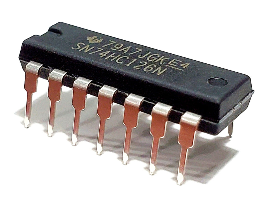 SN74HC126N SN74HC126 74HC126 Quadruple Bus Buffer Gates with 3-State Outputs Breadboard-Friendly IC DIP-14