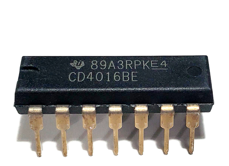 CD4016BE CD4016 4016 100-pA, 20-V, 1:1 (SPST), 4-Channel Analog Switch Breadboard-Friendly IC DIP-14