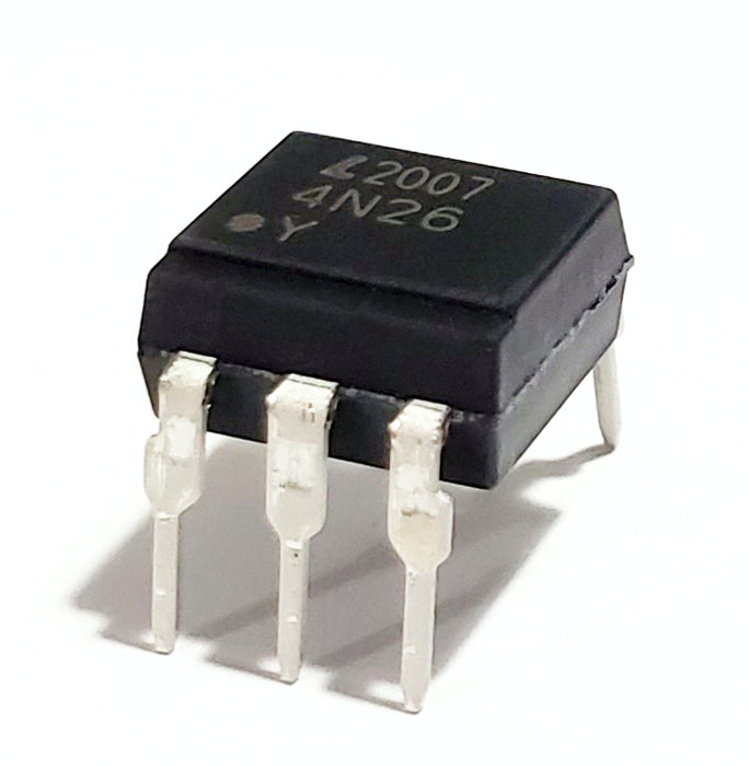 4N26 Optocoupler, Phototransistor Output, with Base Connection Breadboard-Friendly IC DIP-6