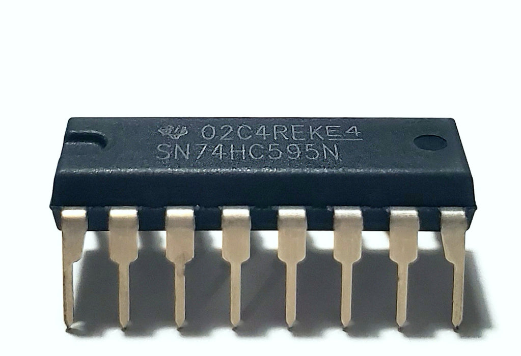 SN74HC595N 74HC595 8-Bit Shift Register with Output Latches and Eight 3-State Outputs, DIP 16, Cascadable