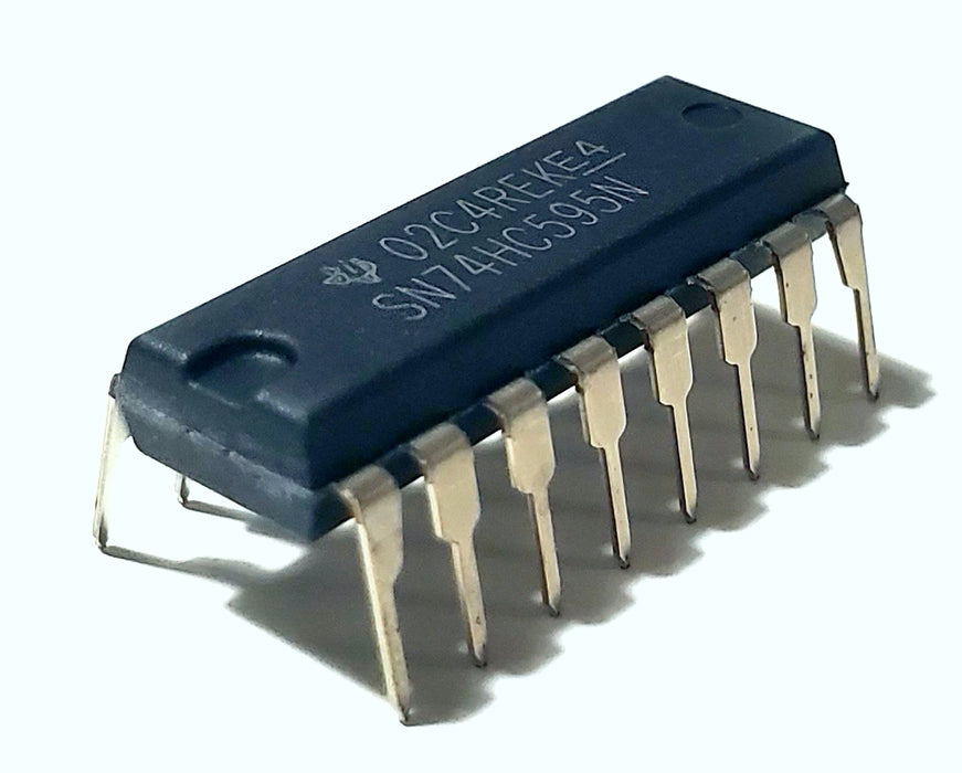 SN74HC595N 74HC595 8-Bit Shift Register with Output Latches and Eight 3-State Outputs, DIP 16, Cascadable