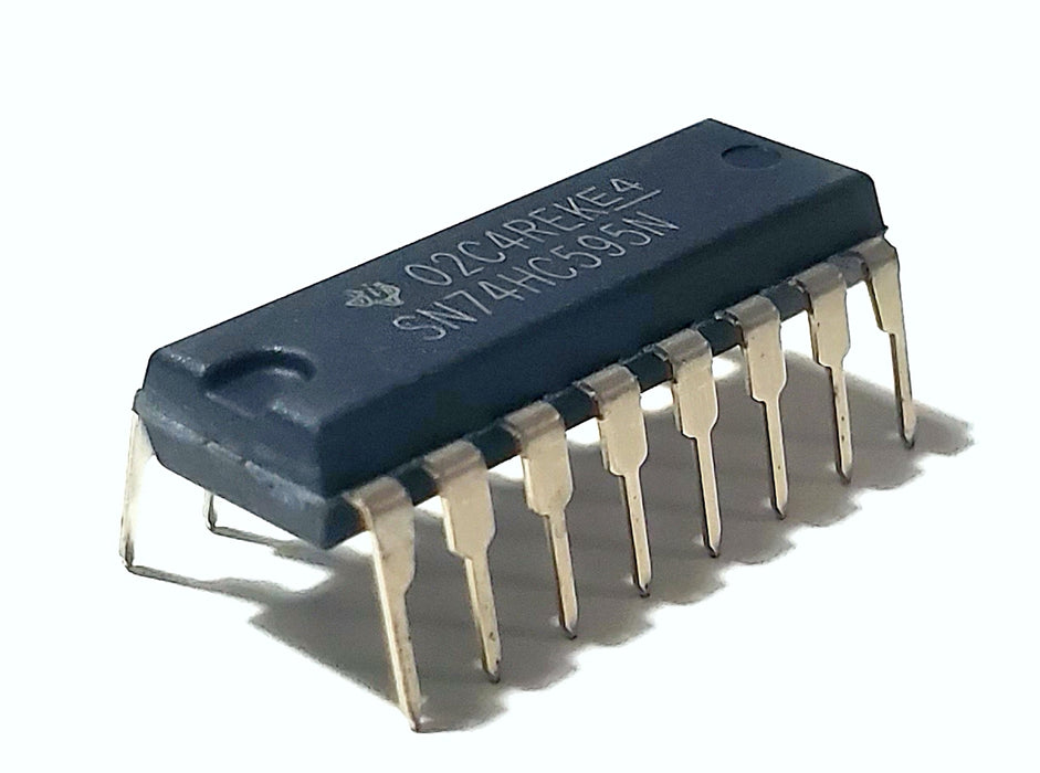 SN74HC595N 74HC595 8-Bit Shift Register with Output Latches and Eight 3-State Outputs, DIP 16, Cascadable