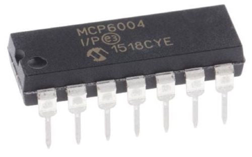 MCP6004-E/P MCP6004 Quad 1 MHz Low-Power Operational Amp