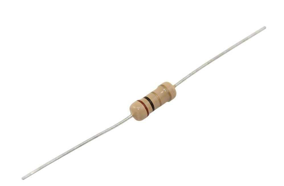 2k Ohm Carbon Film Resistor 500 mW ± 5% 350 V Axial Leads