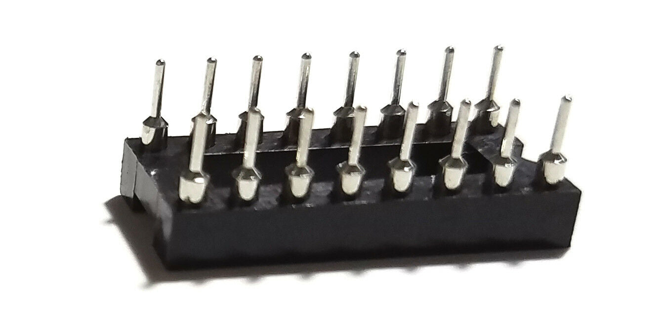 IC Sockets DIP-16 Machined Round Contact Pins Holes 2.54mm DIP16 DIP 16