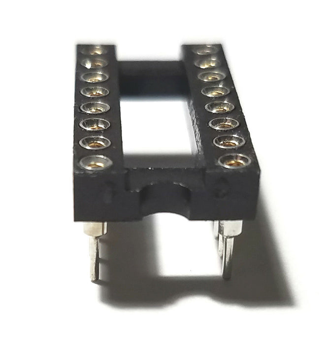 IC Sockets DIP-16 Machined Round Contact Pins Holes 2.54mm DIP16 DIP 16
