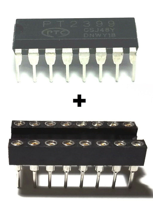 PT2399 Echo Audio Processor Effects Processor IC DIP-16 and Machined DIP Sockets Breadboard-Friendly IC