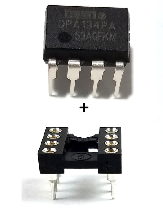 OPA134PA OPA134 Single SoundPlus™ 8-MHz, 50-pA, High Performance Audio Operational Amplifiers with FET input Mono HiFi Audio OpAmp IC with Machined DIP Sockets Breadboard-Friendly