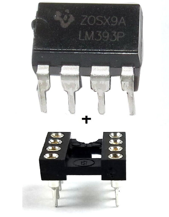 LM393AP Dual Differential Voltage Comparator IC with Sockets
