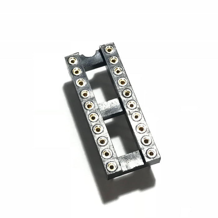 IC Sockets DIP-20 Machined Round Contact Pins Holes 2.54mm DIP20