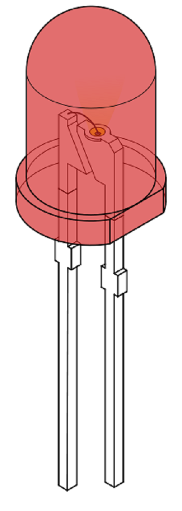Red LED 5mm Round Wide Angle Diffused LED Light Emitting Diode Bright ...