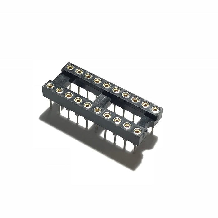 IC Sockets DIP-20 Machined Round Contact Pins Holes 2.54mm DIP20