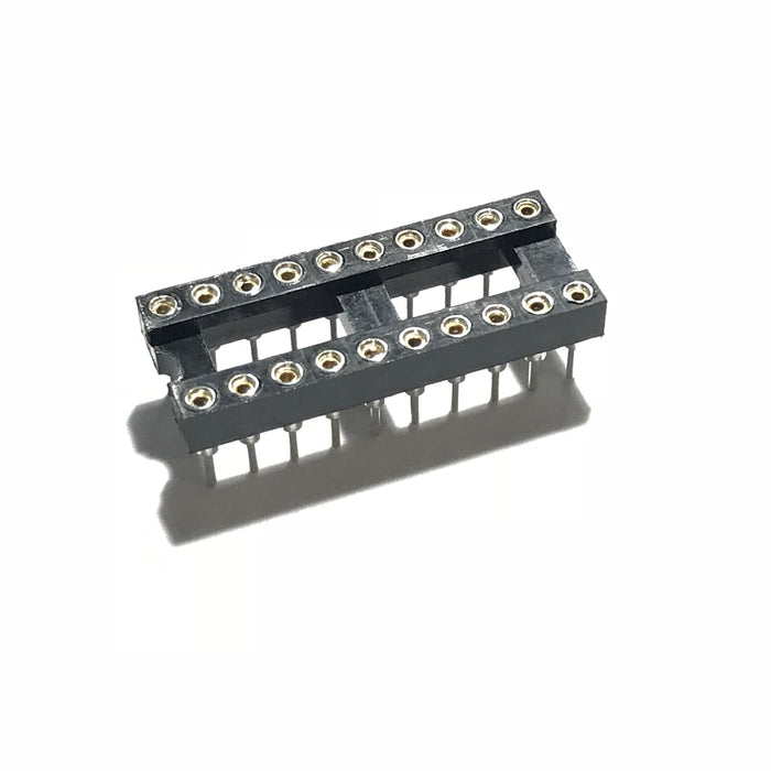 IC Sockets DIP-20 Machined Round Contact Pins Holes 2.54mm DIP20